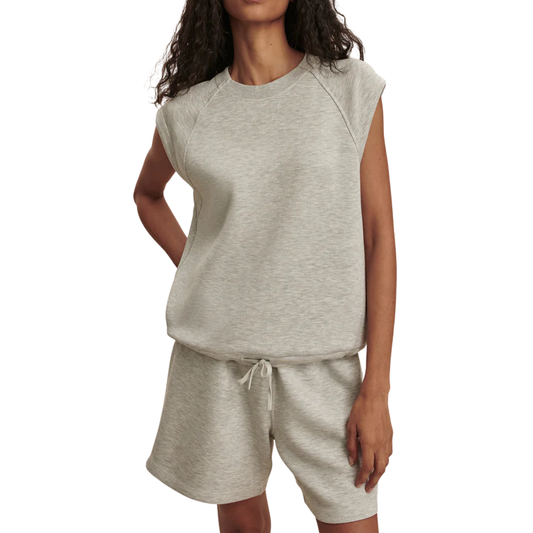 SALOME RAGLAN TEE LIGHT GREY MARL