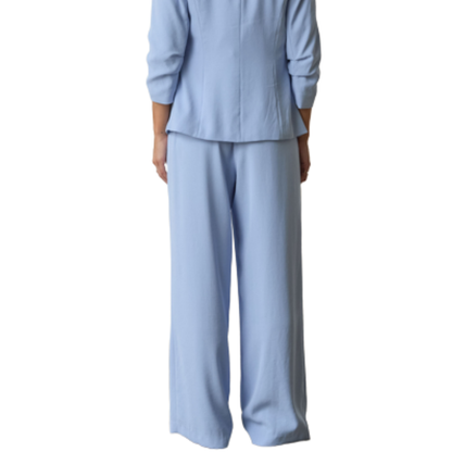 PLEATED WIDE LEG PANT BLUE