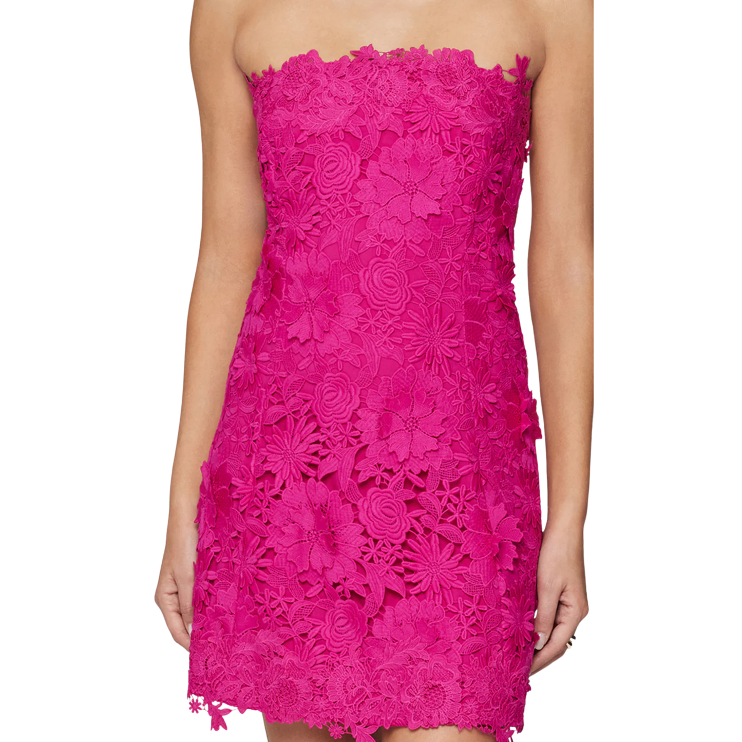 LYDIA 3D LACE DRESS HIBISCUS
