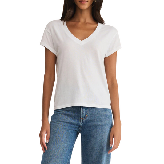 MODERN V-NECK TEE WHITE