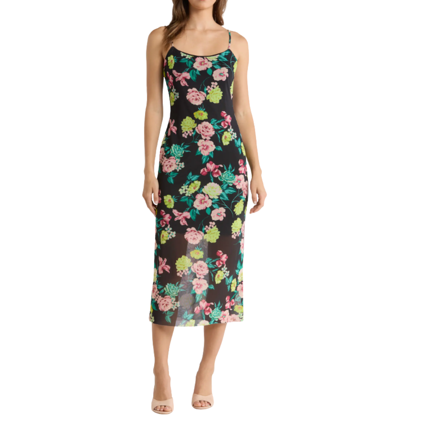 GISELLY DRESS BLACK/DITSY
