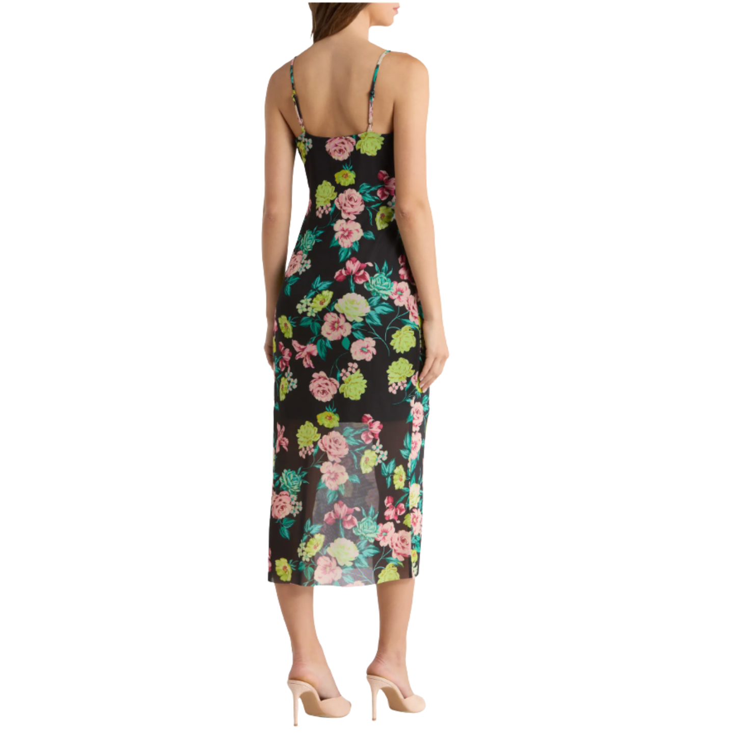 GISELLY DRESS BLACK/DITSY
