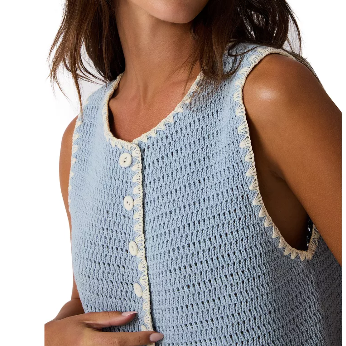 ANNYA SWEATER VEST BLUE