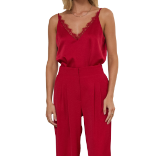 LACE CAMISOLE JESTER RED