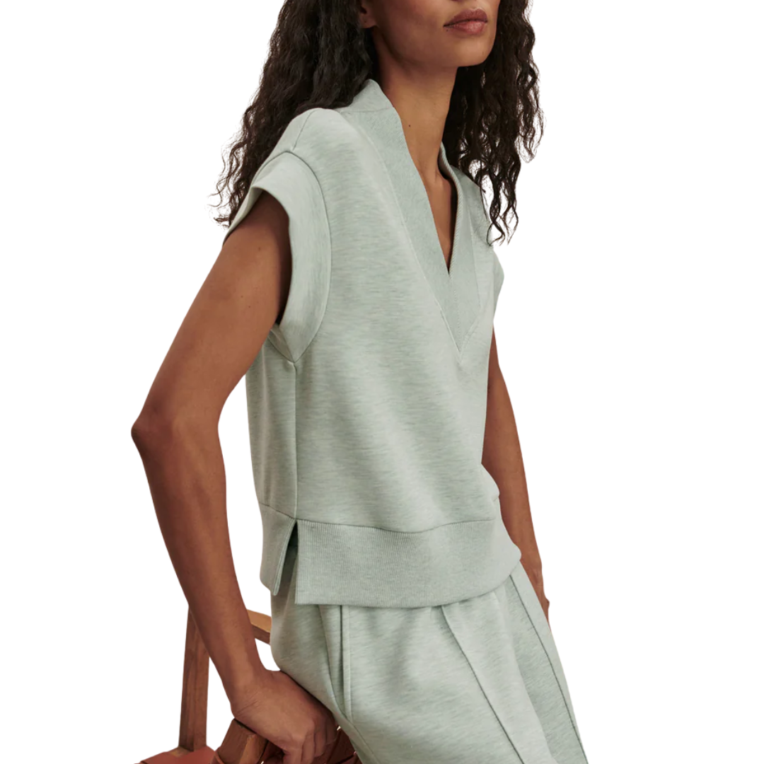 GRACE V NECK TANK MINT GREEN MARL