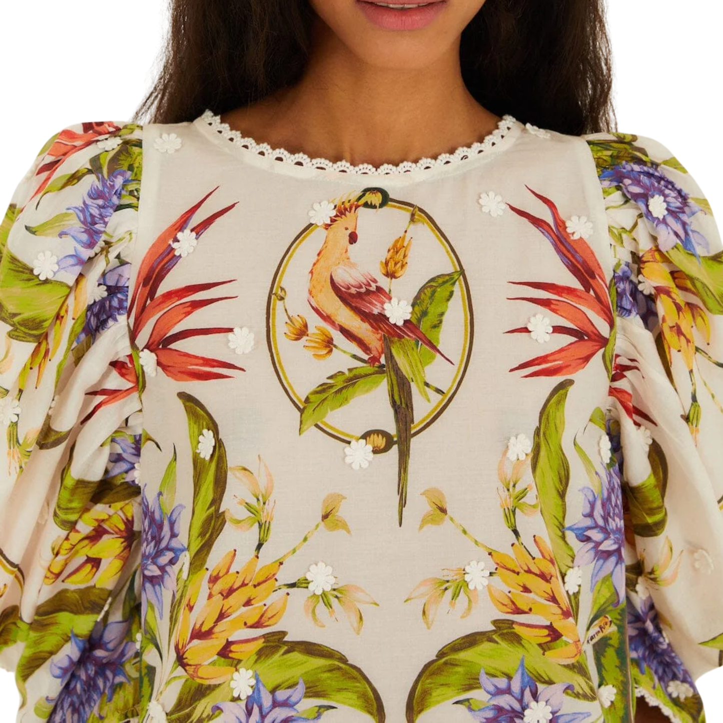 TROPICAL SCARF BLOUSE