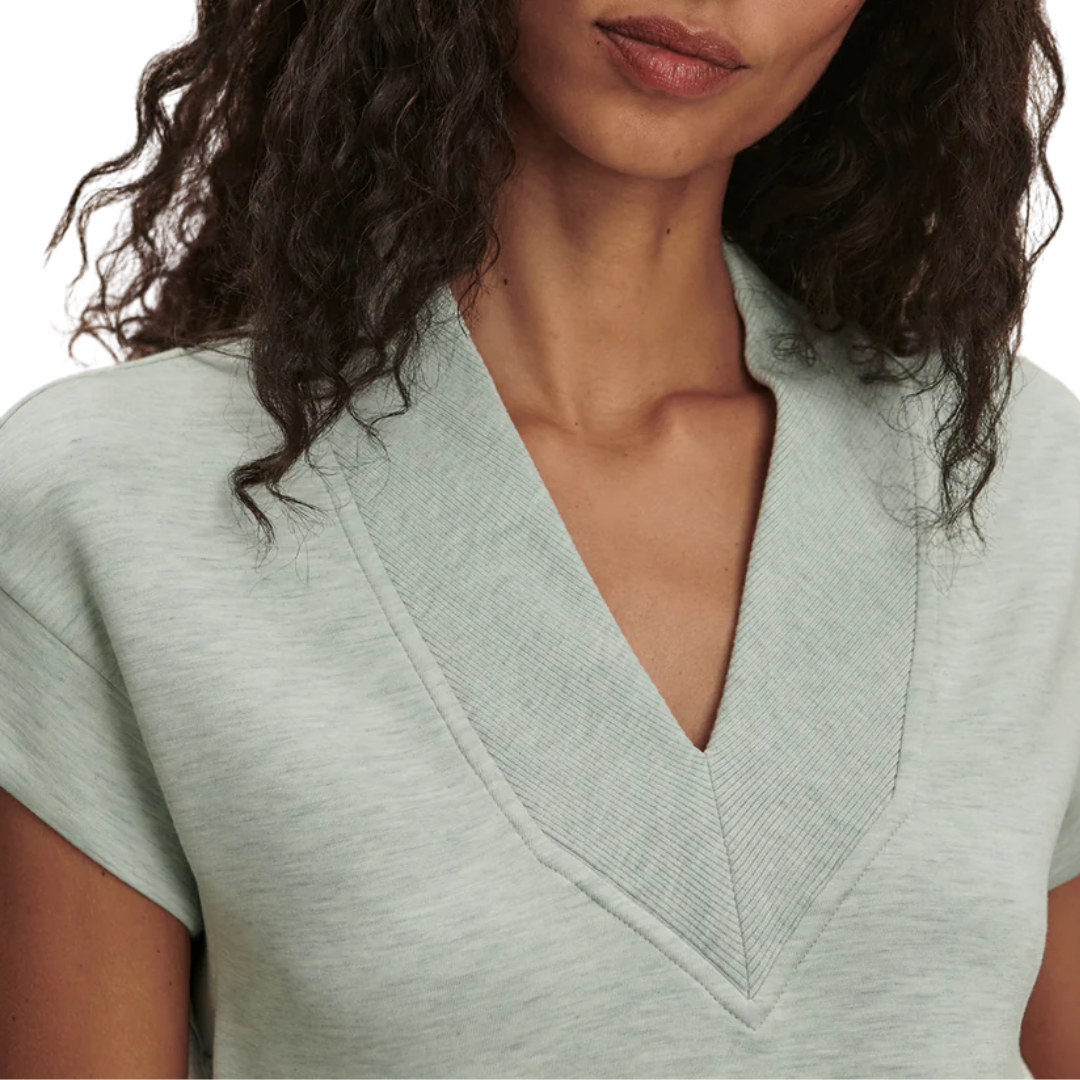 GRACE V NECK TANK MINT GREEN MARL