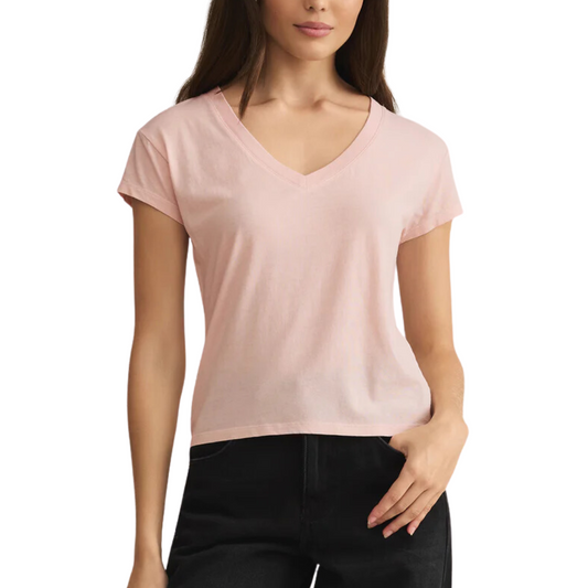 MODERN V-NECK TEE PINK SALT