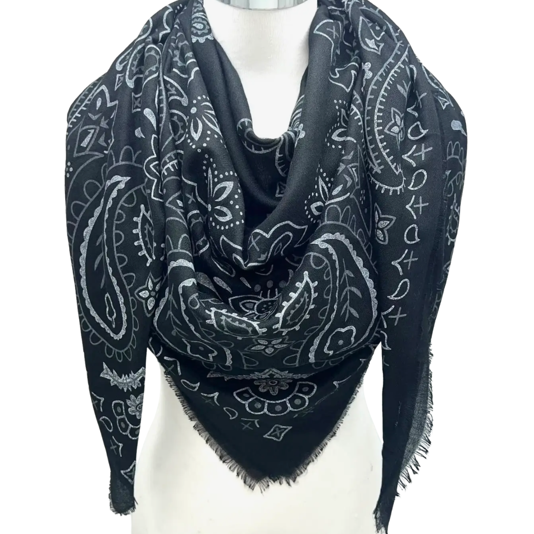 VERA BANDANA SCARF BLACK
