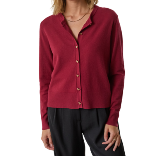 NIA KNIT CARDIGAN BURGUNDY