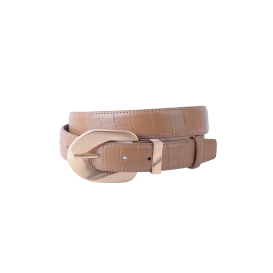 OPULENT CROCO BELT TAUPE