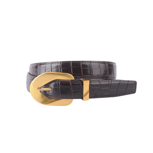 OPULENT CROCO BELT BROWN