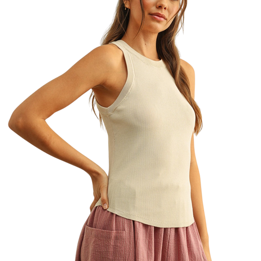 CLASSIC RIBBED TANK CREAM