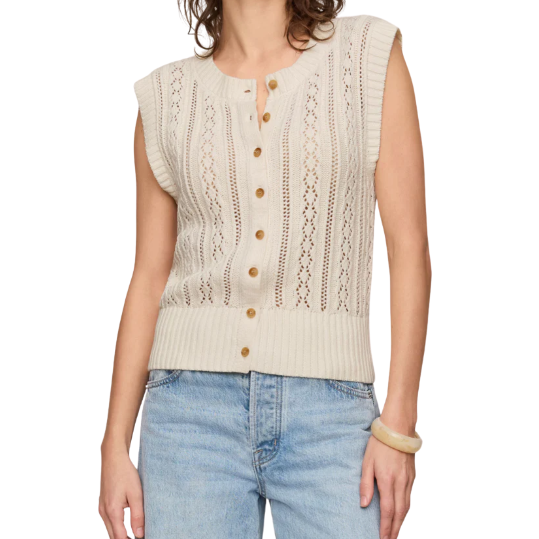 CABOT SWEATER VEST SANDSTONE