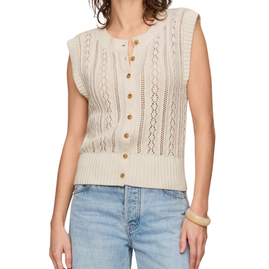 CABOT SWEATER VEST SANDSTONE
