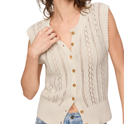 CABOT SWEATER VEST SANDSTONE
