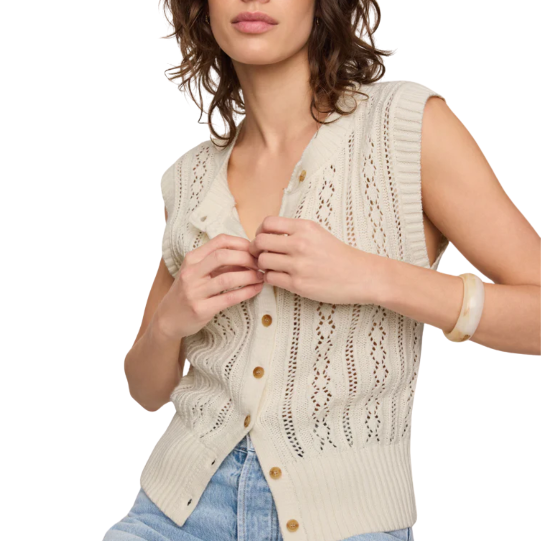 CABOT SWEATER VEST SANDSTONE