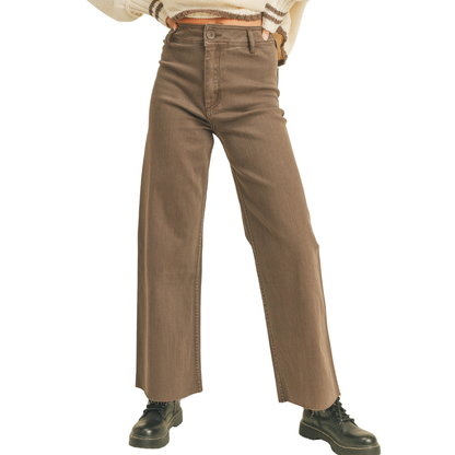 JOSIE WIDE LEG PANT BROWN