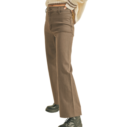 JOSIE WIDE LEG PANT BROWN