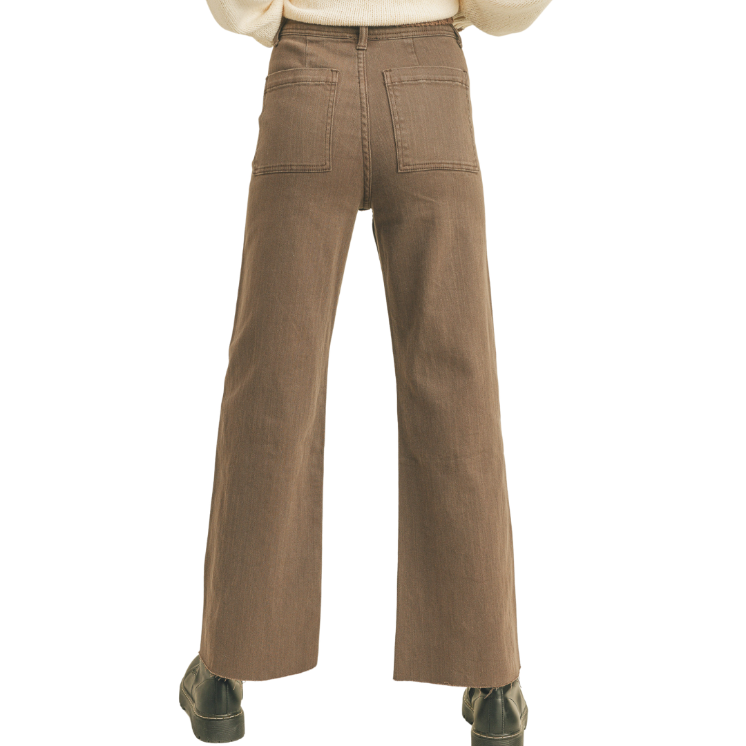 JOSIE WIDE LEG PANT BROWN