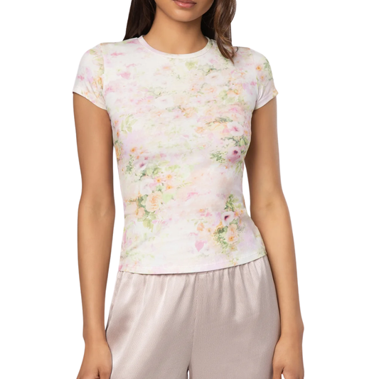 EVA FLORAL TOP ROSE CLOUD