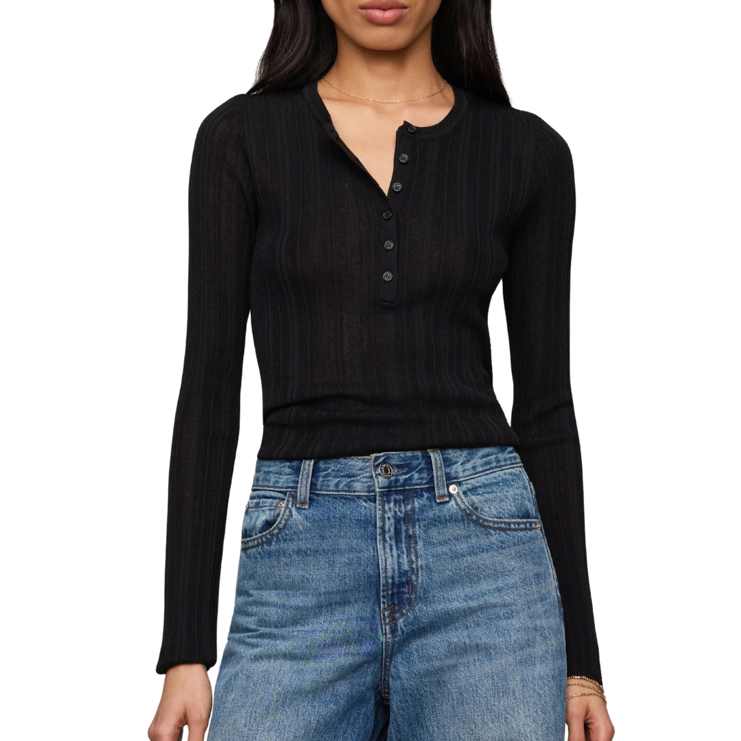 ROWENA FINE KNIT SWEATER BLACK