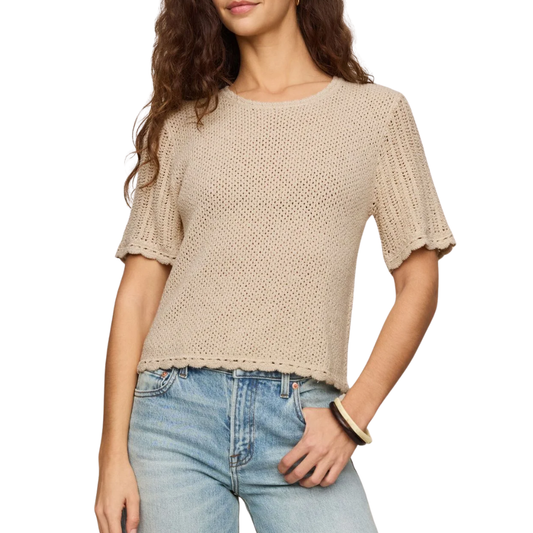 SOLANO CROCHET SWEATER NATURAL