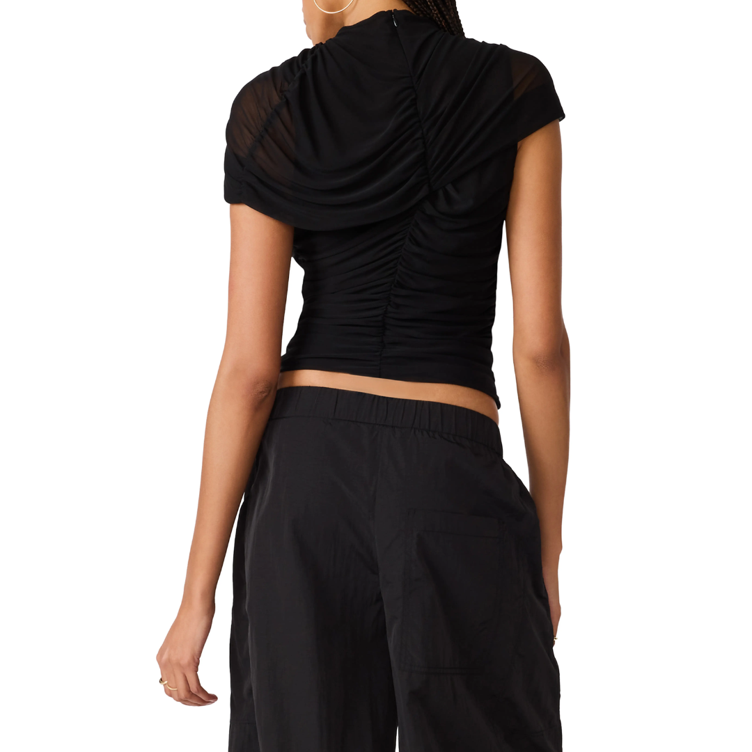 KERRY MESH TOP BLACK