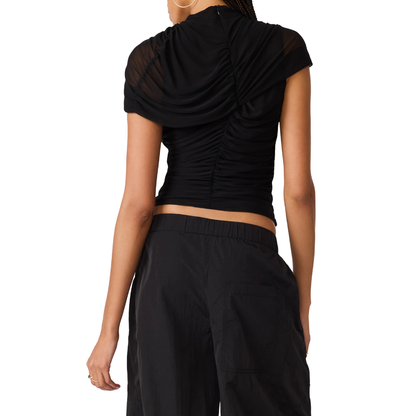 KERRY MESH TOP BLACK
