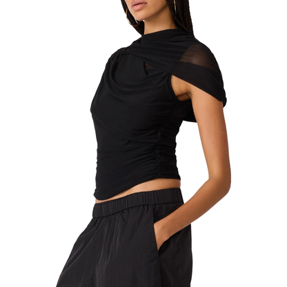 KERRY MESH TOP BLACK