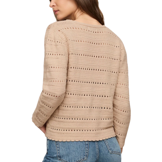 AVEN CROCHET CARDIGAN SOFT ECRU