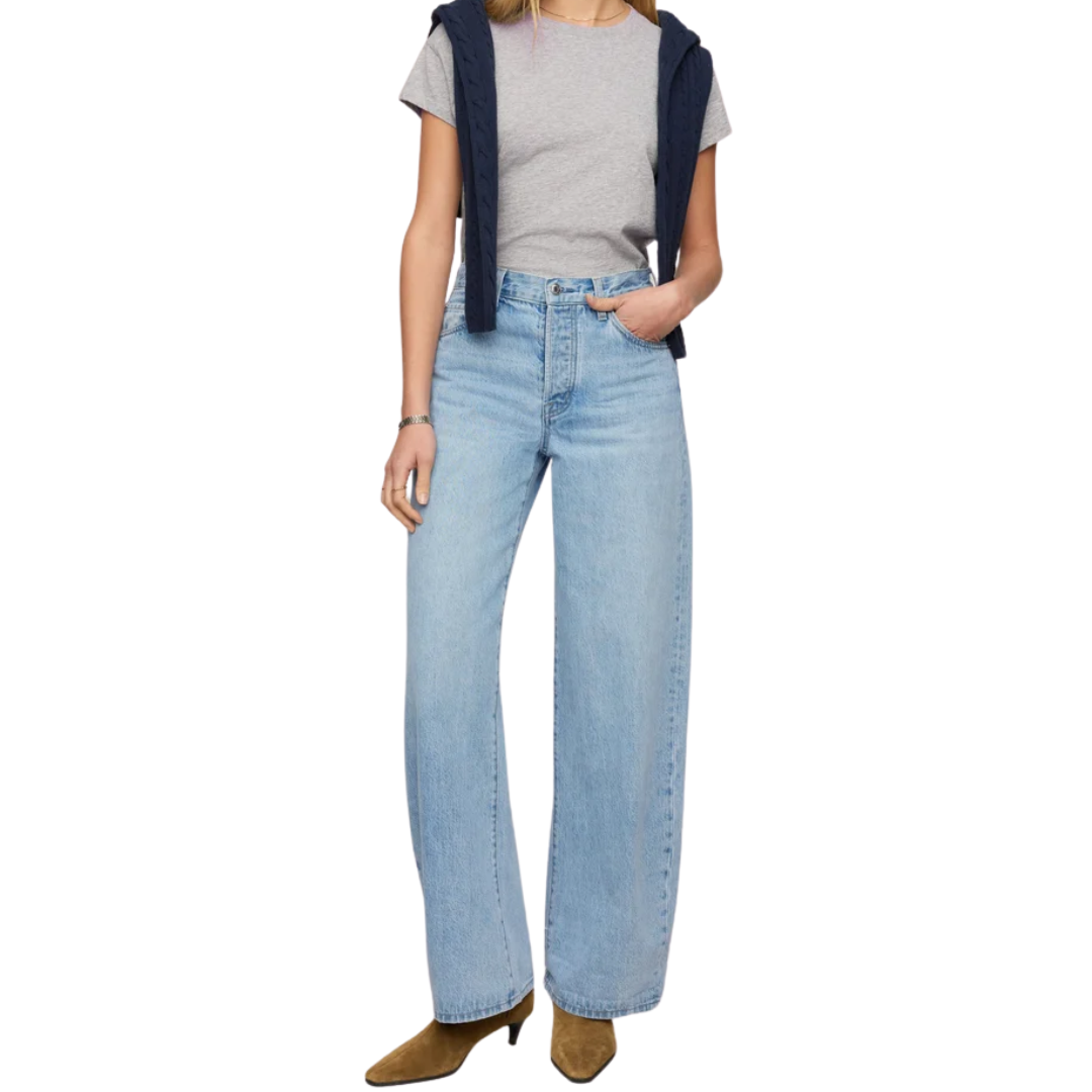 SHOW OFF HIGH RISE BOWED INDIGO BLOOM