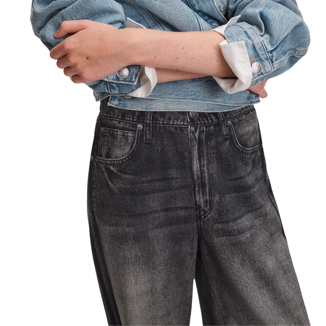 MIRAMAR TERRY WIDE TRACK PANT WASHED BLACK