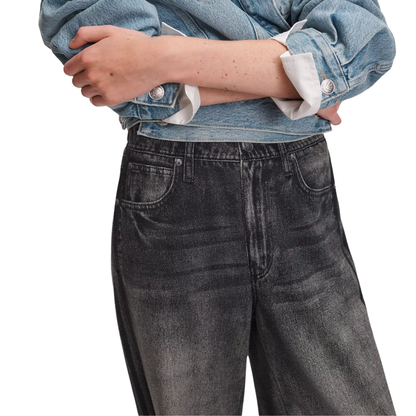 MIRAMAR TERRY WIDE TRACK PANT WASHED BLACK