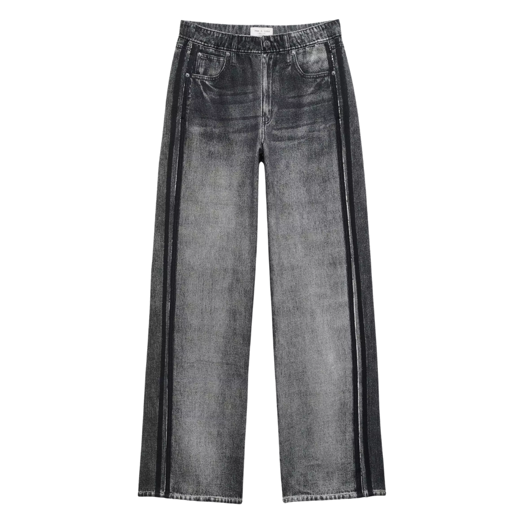 MIRAMAR TERRY WIDE TRACK PANT WASHED BLACK