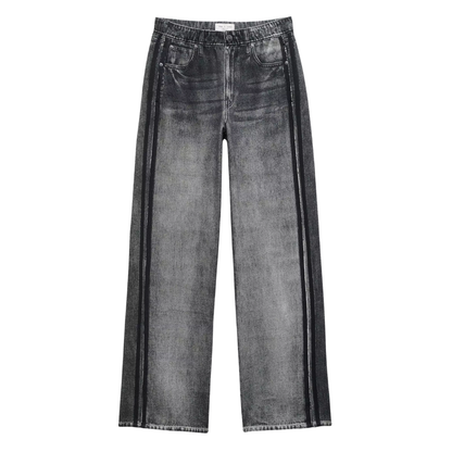MIRAMAR TERRY WIDE TRACK PANT WASHED BLACK