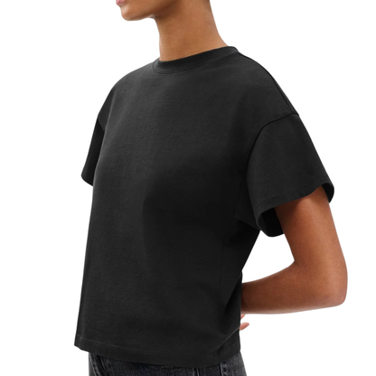 KELLY BOXY JERSEY TEE BLACK