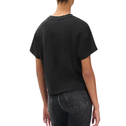 KELLY BOXY JERSEY TEE BLACK