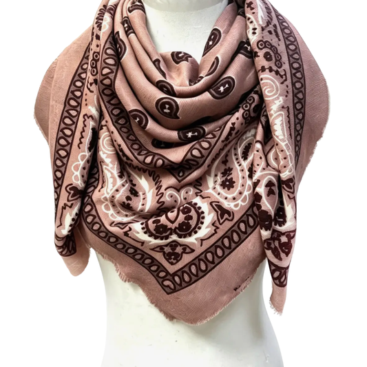 JULIETTE BANDANA SCARF POWDER PINK