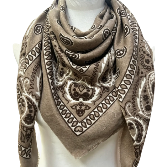 JULIETTE BANDANA SCARF TAUPE