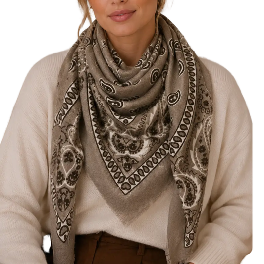 JULIETTE BANDANA SCARF TAUPE