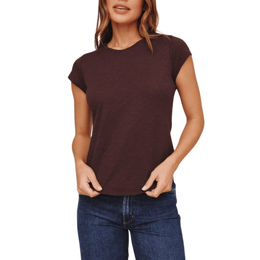 BABY CREW TEE DARK CHESTNUT