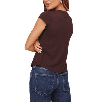 BABY CREW TEE DARK CHESTNUT