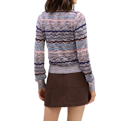 MILLER CARDIGAN BLUE/PINK