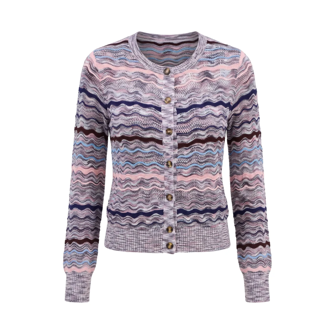 MILLER CARDIGAN BLUE/PINK