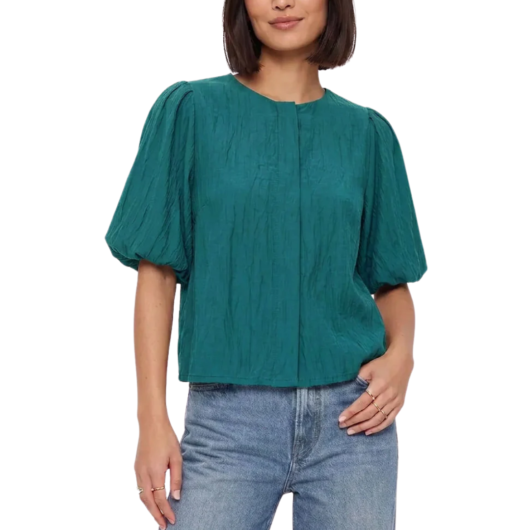 ARDEN BLOUSE TEAL