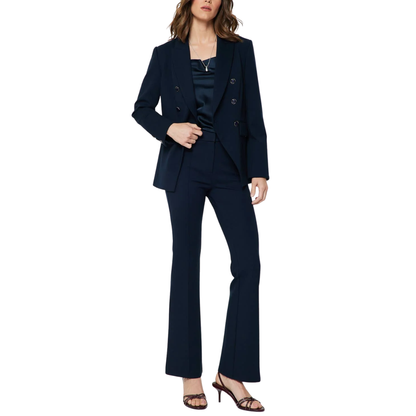 NOTCH COLLAR DOUBLE BLAZER NAVY
