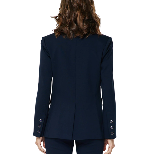 NOTCH COLLAR DOUBLE BLAZER NAVY