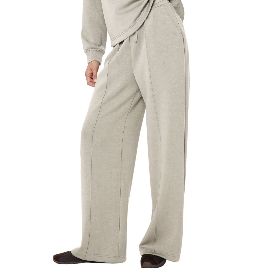 WIDE LEG DRAWSTRING SWEATPANT FOG