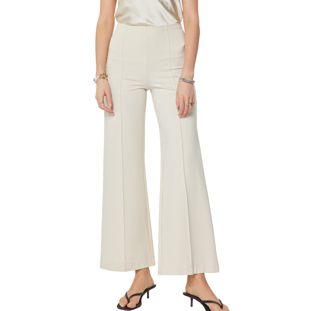PONTE PINTUCK WIDE LEG PANT CLAY